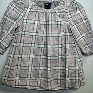 BABY GAP Grey & Pink plaid dress